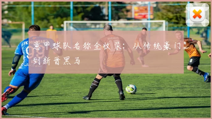 意甲球队名称全收录：从传统豪门到新晋黑马