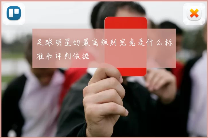 足球明星的最高级别究竟是什么标准和评判依据